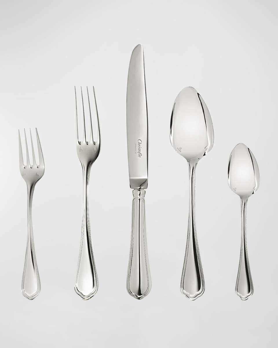 Spatours 5-Piece Silver-Plated Flatware Place Setting